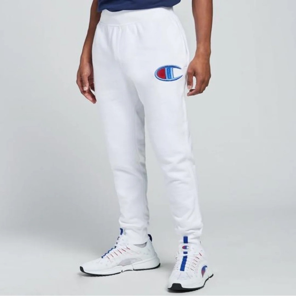 Champion Men's White Jogger Pants